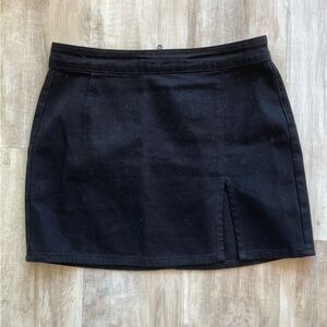 Princess Polly black slit mini skirt
